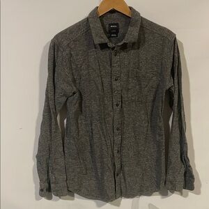 RVCA Men's Gray Button-Up Shirt